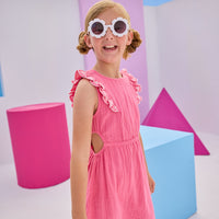 Cutout Dress - Hot Pink