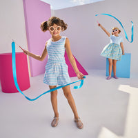 Rugby Romper - Blue Stripe