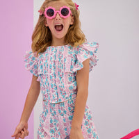 Annie Top - Marguerite Floral Pink