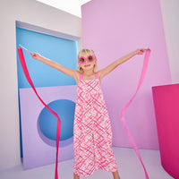 Jennifer Jumpsuit - Pink Zig Zag
