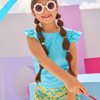 Eyelet Tank - Aqua