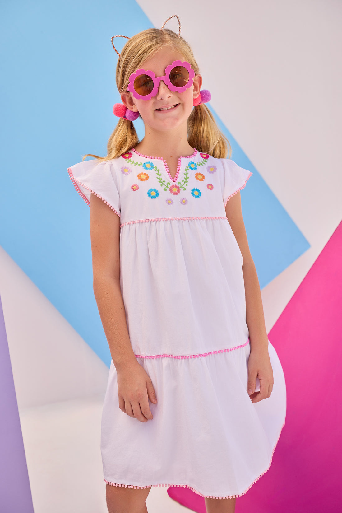 Positano Dress - Multi Embroidery