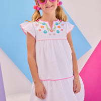 Positano Dress - Multi Embroidery