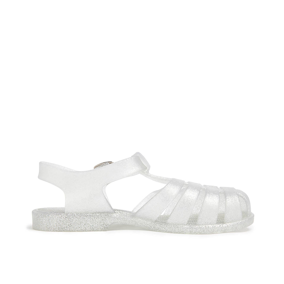 Clear Glitter Jelly Sandals