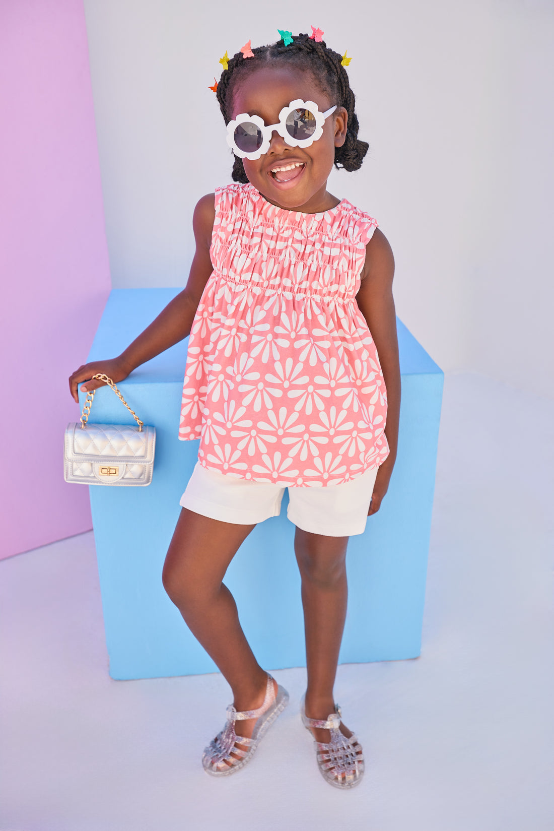 Sleeveless Anita Top - Fan Floral