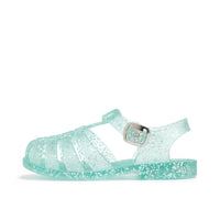 Aqua Glitter Jelly Sandals