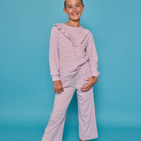 Aspen Tee - Lavender Sparkle Stripe