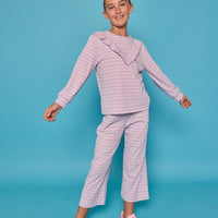 Aspen Tee - Lavender Sparkle Stripe