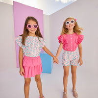 Annie Top - Marguerite Floral Pink