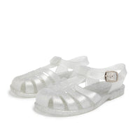 Clear Glitter Jelly Sandals