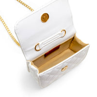 Girl's Classic Link Chain Top Handle Handbag: Red