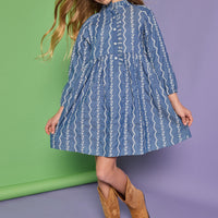 Amelia Dress - Chamonix Chambray Embroidery