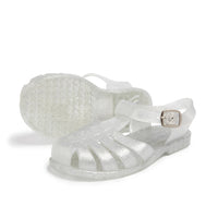 Clear Glitter Jelly Sandals