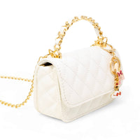 Girl's Classic Link Chain Top Handle Handbag: Red
