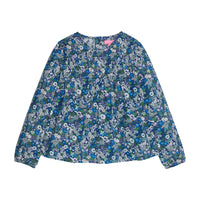 Anita Top - Brookline Blossoms Blue