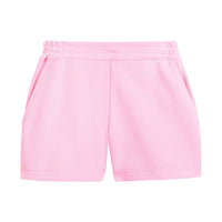 tween girls bright pink shorts with elastic waistband and pockets