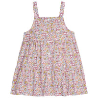 Pink/orange/yellow floral cotton woven jumper for girls by BISBY
