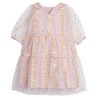 Madaket Dress - Pink Metallic Stars/Stripes
