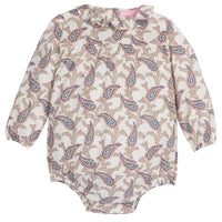 Fall color paisley print CarolineBubble (tan, orange, golden yellow) Autumn Paisley BISBY girls
