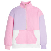 Color Block Pullover - Pink & Lilac