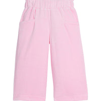 Girls/Tween pants in our Light Pink Velour. Pants feature an elastic waistband with pockets in the front and is in our super soft velour fabric for a comfy fit-BISBY