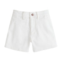white ivory denim jean shorts for girls and tweens