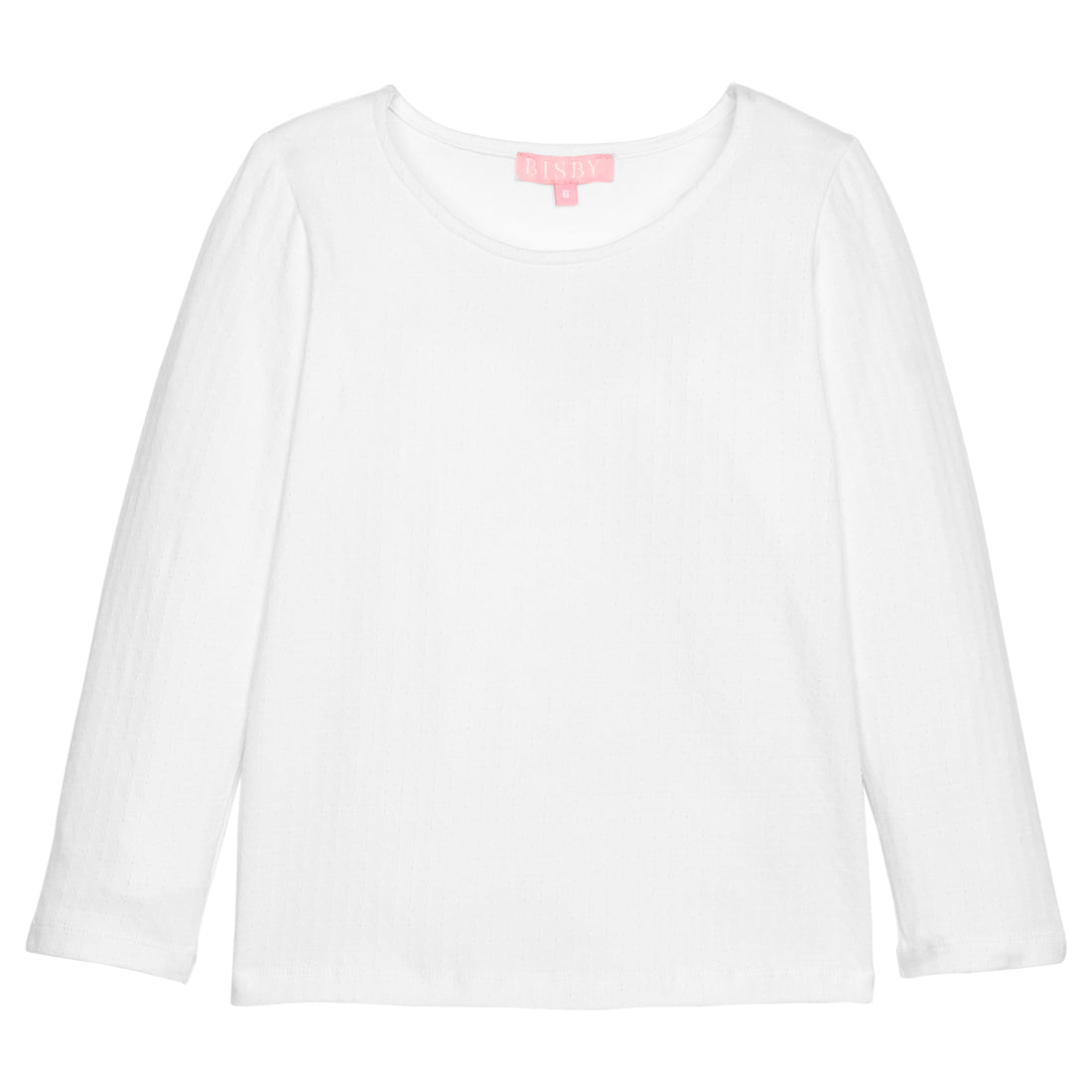 Essential Tee - Snow Pointelle