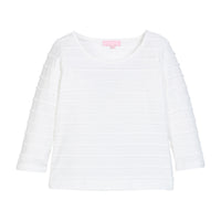 Essential Tee - White Scallop