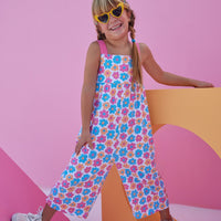 Floral knit overall jumpsuit for girls and tweens by BISBY