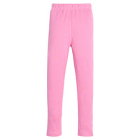 Girls hot pink knit leggings that feature an elastic waistband for easy put on access.