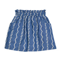 Portofino Skirt - Chamonix Chambray Embroidery