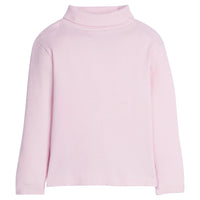 Girl/Tween ribbed turtleneck in our bubblegum pink color. Turtleneck is a thicker knit fabric with ribbed texture detail-BISBY