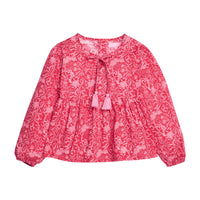 Riviera Top - Cambridge Crimson Floral