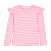 Sadie Tee - Pale Pink Stripe