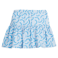 BISBY girl/tween skort with our fun Blue Ripple print. This skort has built in shorts underneath and an elastic waistband for your active BISBY girl!
