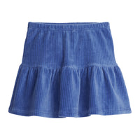 French blue slightly ribbed Corduroy skort with elastic wasteband--SallySkort BISBY girl/teen