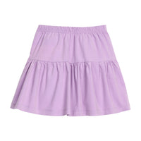 Girls/tween lavendar corduroy skort that features an elastic waistband and built in shorts for a secure but relaxed fit.