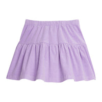 Girls/Tween skort in our Lilac. Skort has built in shorts, elastic waistband, and is made of a lightweight corduroy fabric for a comfy feel-BISBY