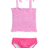 Smocked Tankini - Pinks