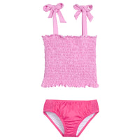 Smocked Tankini - Pinks