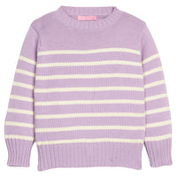 Girls/tween purple and cream stripe sweater.