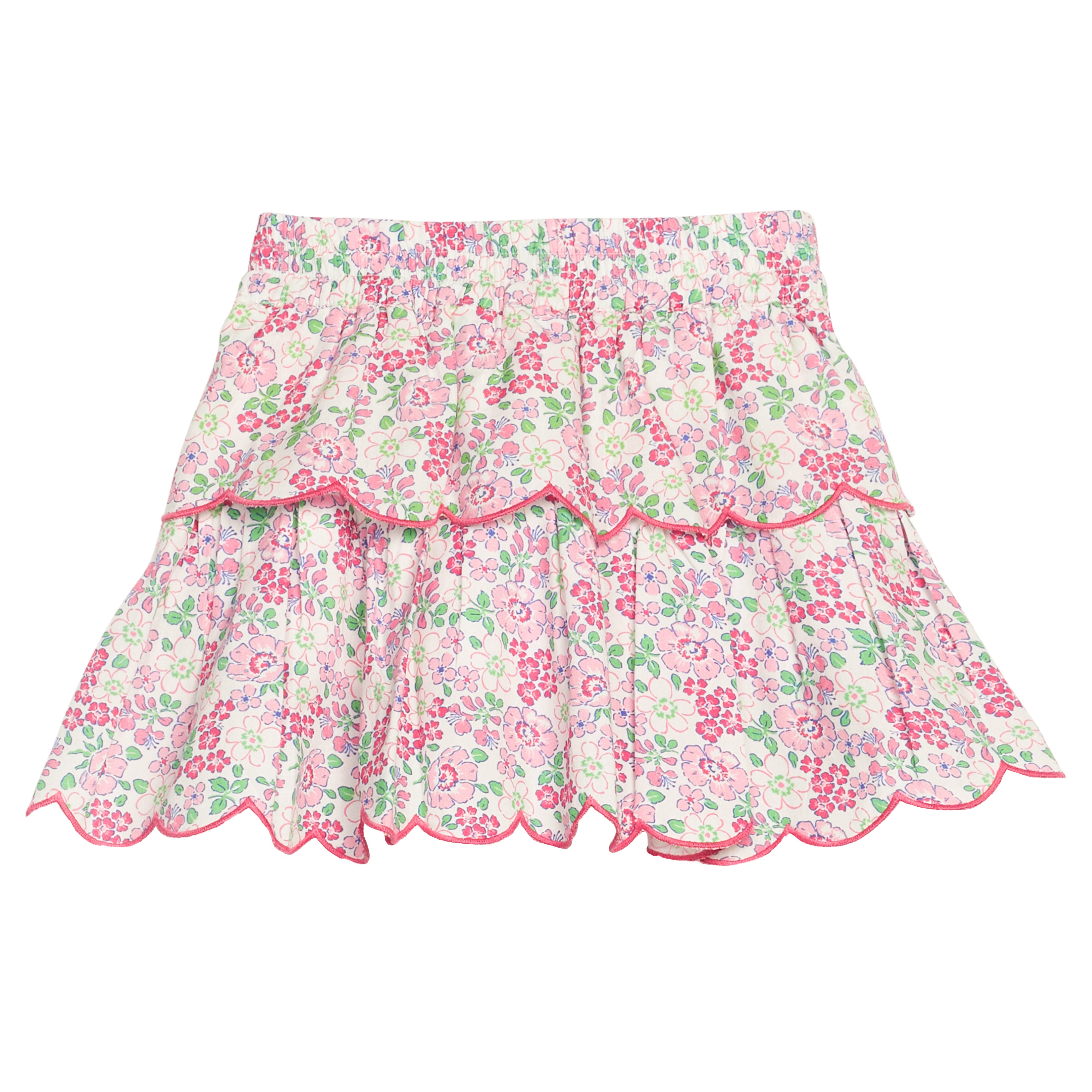 Two Tiered Skort - Pink Bloomsbury Blossoms – BISBY