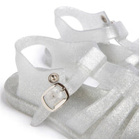 Clear Glitter Jelly Sandals