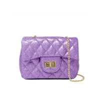 Classic Quilted Sparkle Mini Bag: Pink