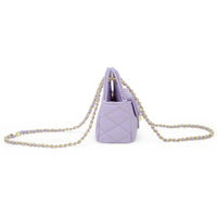 Girls Tiny Quilted Treasure Purse: Purple