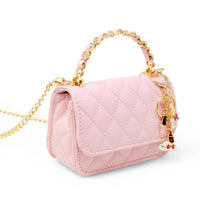 Girl's Classic Link Chain Top Handle Handbag: Red