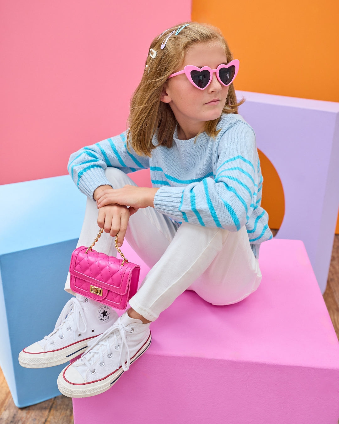 Tiny Classic Quilted Mini Purse: Hot Pink