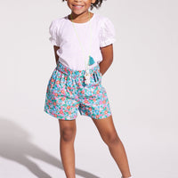 Bow Shorts - Blue Primrose