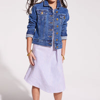 Sloop Dress - Blue Sparkle Seersucker