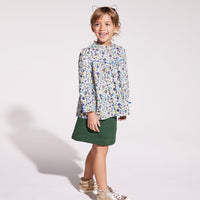 BISBY girl skirt, girls mini skirt, girls quilted skirt, girls green skirt, girls tween clothing